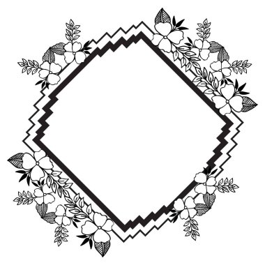 Düğün davetiyesi konsepti, güzel ve sevimli çelenk çerçevesi. Vektör