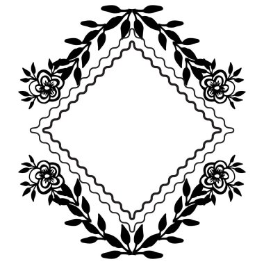 Süslü duvar kağıdı çiçekleri, dekoratif tebrik kartı için. Vektör