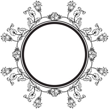 Çiçek tasarımı, çerçeve süslü güzelliği ile, duvar kağıdı tebrik kartı. Vektör