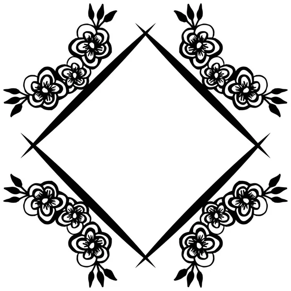 Květinové vzory dekorace. Ozdobný květinový rám. izolován na bílém pozadí. Vektorové — Stockový vektor