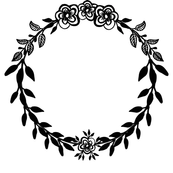 Conjunto de elementos decorativos de patrón floral. Marco de flores adorno. aislado sobre un fondo blanco. Vector — Vector de stock