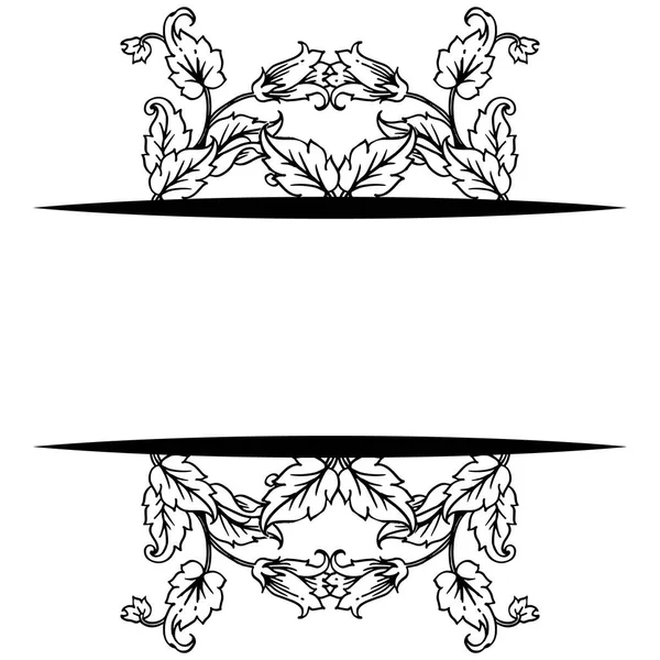 Design unico, disegno cornice floreale, per modello di carta da parati invito. Vettore — Vettoriale Stock
