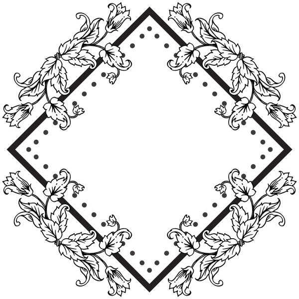 Hermoso marco de corona, para tarjeta de felicitación decorativa y tarjeta de invitación. Vector — Vector de stock