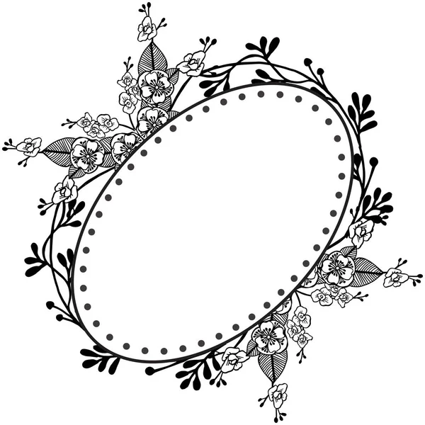 Dekorationsmuster aus floralem Rahmen, schön, niedlich, einzigartig, für verschiedene Designkarten. Vektor — Stockvektor