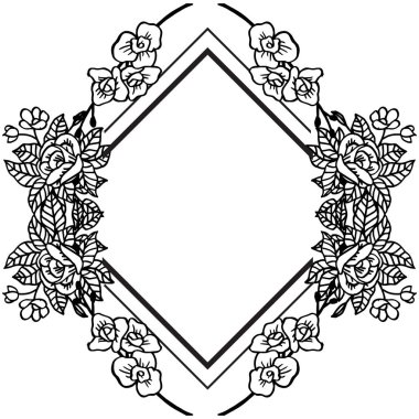 Güzel çizim ile kart çeşitli şekil duvar kağıdı, çiçek çerçeve sevimli. Vektör