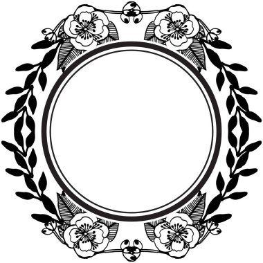 Desen benzersiz çiçek çerçeve, kartların güzel için. Vektör