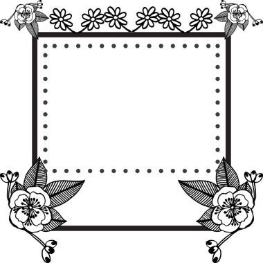 Beyaz bir zemin üzerinde izole sevimli çelenk çerçeveli davet kartı. Vektör