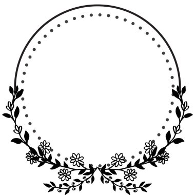 Şablon tebrik kartı, davet kartı, çiçek çerçeve süslü. Vektör