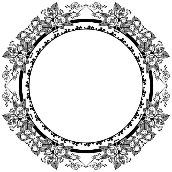 Diseño único de tarjeta de felicitación, tarjeta de invitación, con elegante marco floral. Vector — Archivo Imágenes Vectoriales
