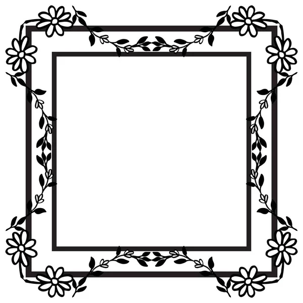 Tarjeta de invitación con marco de guirnalda lindo, aislado en un fondo blanco. Vector — Archivo Imágenes Vectoriales