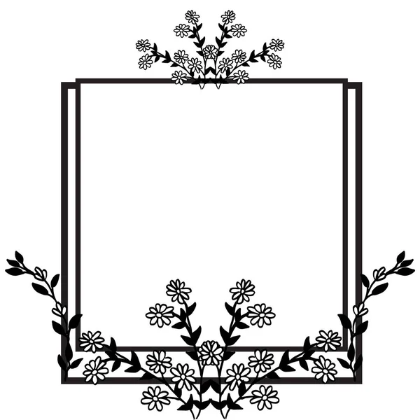 Schwarzes florales nahtloses Muster, Kartendesign, Dekorationspapier. Vektor — Stockvektor