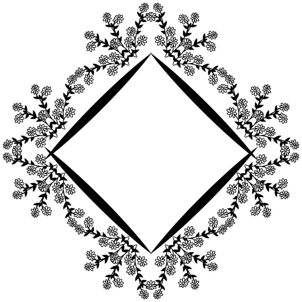 Bloem en blad met functie van Floral frame, voor elegante kaart. Vector — Stockvector