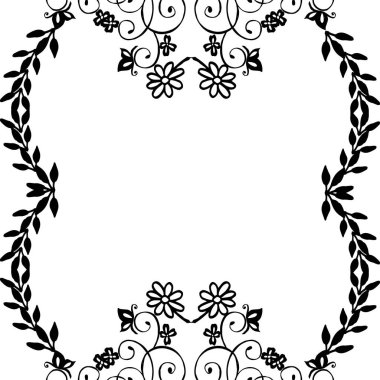 Güzel çelenk, güzel ve sevimli çiçek çerçeve ile Vintage kart. Vektör