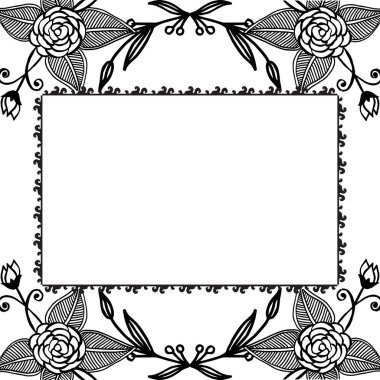 Tasarım öğesi beyaz bir zemin üzerinde izole, dekorasyon davet kartı için desen çiçek çerçeve. Vektör