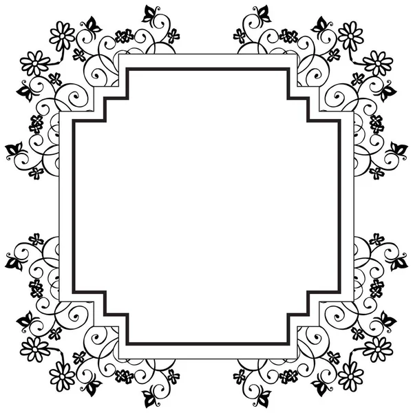 Dekorasyon zarif çiçek çerçeve ile davetiyeler, tebrik kartları, için güzel şablon. Vektör