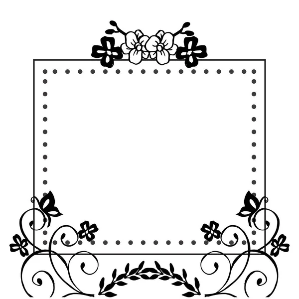 Hermosa plantilla para invitaciones, tarjetas de felicitación, con decoración elegante marco de flores. Vector — Vector de stock