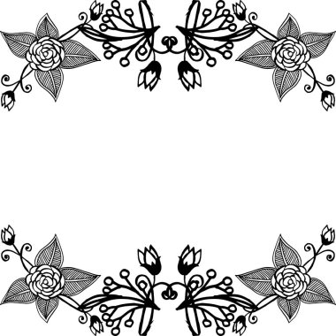 Duvar kağıdı dekorasyon çiçek çerçeve, kart çeşitli şekli, stil zarif. Vektör