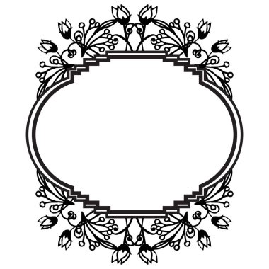Vintage sınır çiçek çerçeve, süs davetiye kartı için. Vektör