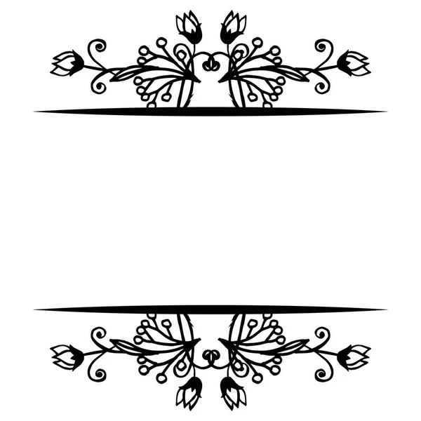 Diseño hermoso ornamento de marco de flores, fondo de pantalla decoración de tarjetas. Vector — Archivo Imágenes Vectoriales