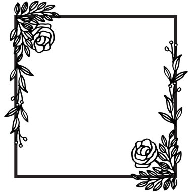 Desen çelenk çerçeve için dekoratif unsur. Vektör