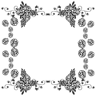 Element tasarım tarzı yaprakları ve gül çiçek çerçeve için zarif. Vektör