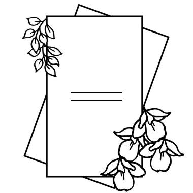 Yaprak çiçek çerçeveleri çiçek için dekoratif. Vektör