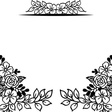 Duvar kağıdı tebrik kartı ve davetiye kartı, tasarım çiçek çerçeve, güzel ve zarif tarzı. Vektör