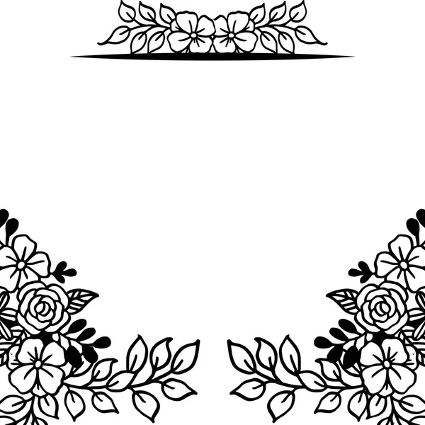 Duvar kağıdı tebrik kartı ve davetiye kartı, tasarım çiçek çerçeve, güzel ve zarif tarzı. Vektör