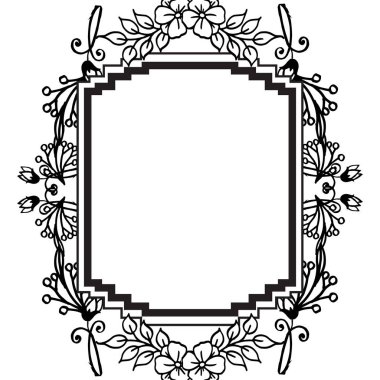 Güzel çiçek çerçeve, çeşitli şekil çerçeve, tebrik kartı ve davet kartı için. Vektör