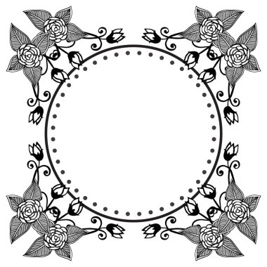 Güzel çiçek çerçeve, çeşitli şekil çerçeve, tebrik kartı ve davet kartı için. Vektör