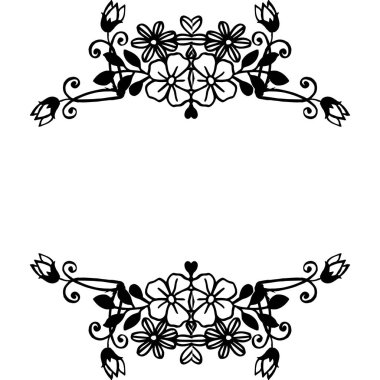 Şekil sevimli çiçek çerçeve, kart tasarımı, beyaz bir zemin üzerinde izole. Vektör