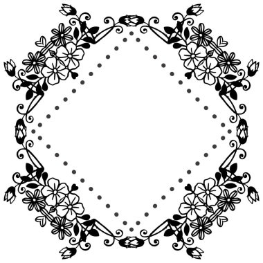 Şekil sevimli çiçek çerçeve, kart tasarımı, beyaz bir zemin üzerinde izole. Vektör