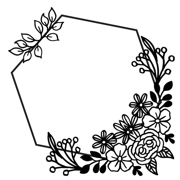 Wallpaper-Grußkarte und Einladungskarte, Design floralen Rahmen, schönen und eleganten Stil. Vektor — Stockvektor