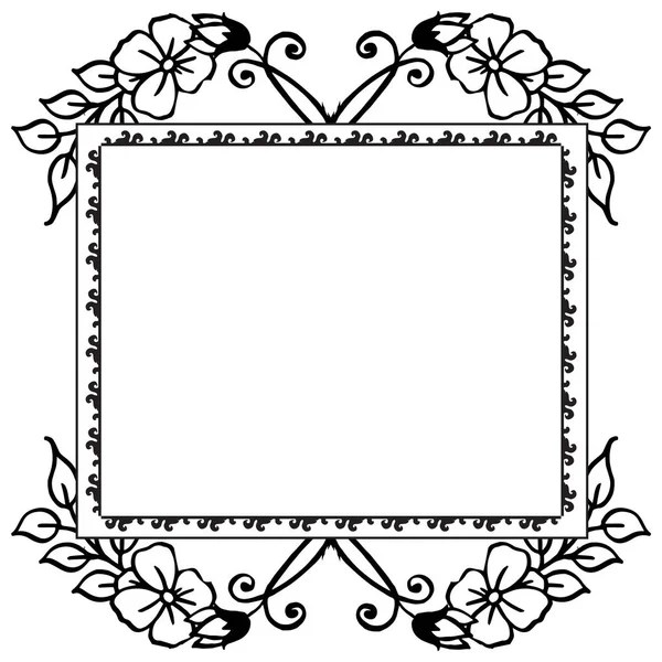 Cadre floral design motif, pour carte de vœux de décoration. Vecteur — Image vectorielle