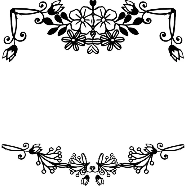 Form niedlichen floralen Rahmen, Design der Karte, isoliert auf weißem Hintergrund. Vektor — Stockvektor