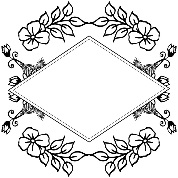 Karta pro svatební pozdravy a pozvánky, se zdobným květinovými rámy. Vektorové — Stockový vektor