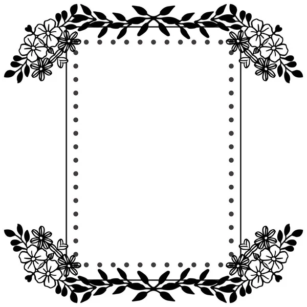 Diseño de tarjeta de invitación y saludo, con elegante marco floral. Vector — Vector de stock