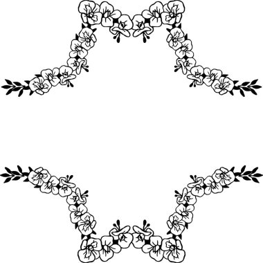 Sevimli ve zarif çiçek çerçeve, davet kartı arka plan. Vektör