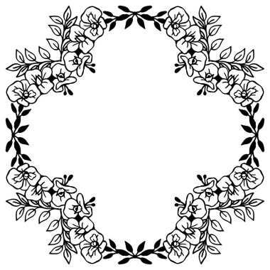 Şablon tebrik kartı, desen çiçek çerçevesi, benzersiz tarzı ile. Vektör