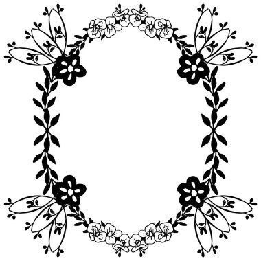 Şablon tebrik kartı, desen çiçek çerçevesi, benzersiz tarzı ile. Vektör