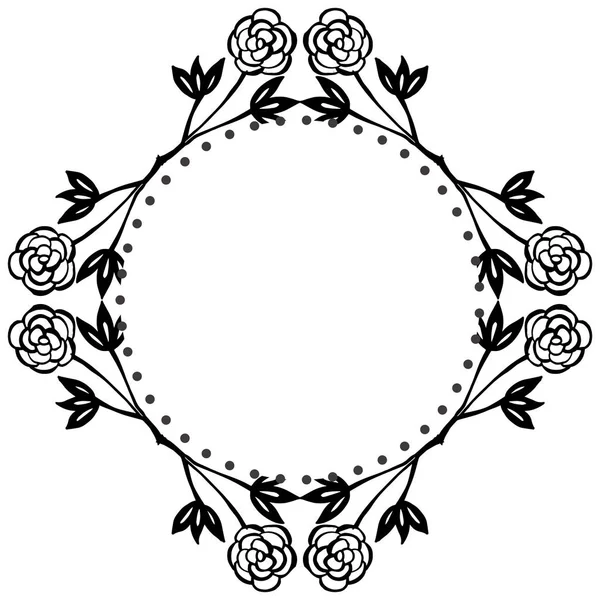 Blumen nahtlose Muster, Blume schwarz-weiß Hintergrund, verziert mit Karten. Vektor — Stockvektor
