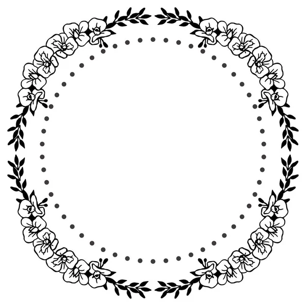 Patroon unieke Floral frame, geïsoleerd op een witte achtergrond, ontwerp van uitnodigingskaart. Vector — Stockvector