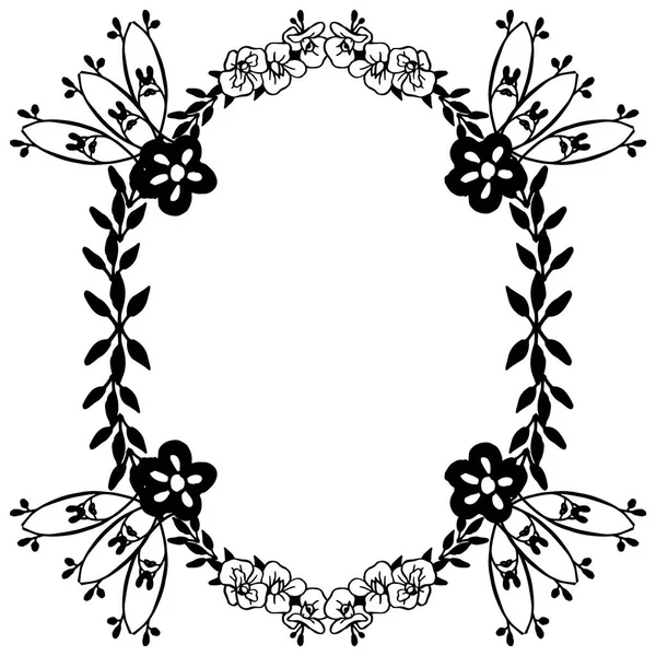 Plantilla de tarjeta de felicitación, patrón de marco floral, con estilo único. Vector — Archivo Imágenes Vectoriales