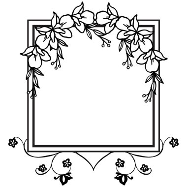Çelenk çerçevesinin güzelliği, davetiye tasarımı. Vektör