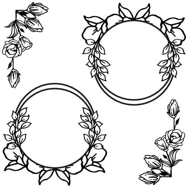 Belleza de marco de corona, diseño para invitación. Vector — Archivo Imágenes Vectoriales
