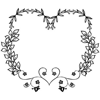 Metin, soyut yaprak çiçek çerçevesi için alan ile poster. Vektör