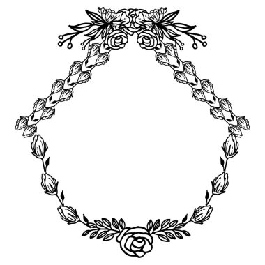 Dekoratif eleman tasarımı, gül buket çerçevesi. Vektör