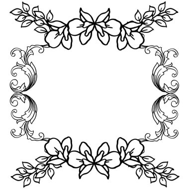 Tasarım elemanı, yaprak çelenk çerçevesi sanatı. Vektör