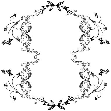 Modern bitkiler poster için yaprak çiçek çerçeveleri. Vektör