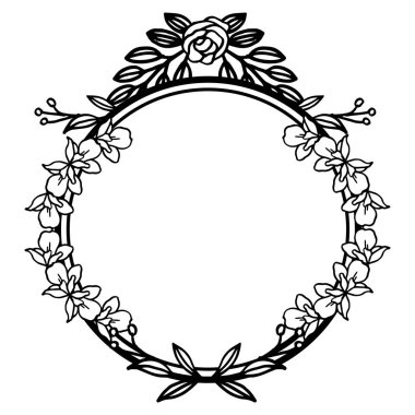 Beyaz arka plan, metin için alan ile çiçek çerçeve tasarımı. Vektör